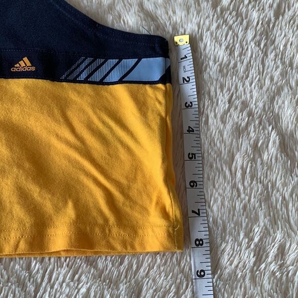 Adidas blue and yellow crop top tank large - Picture 11 of 16